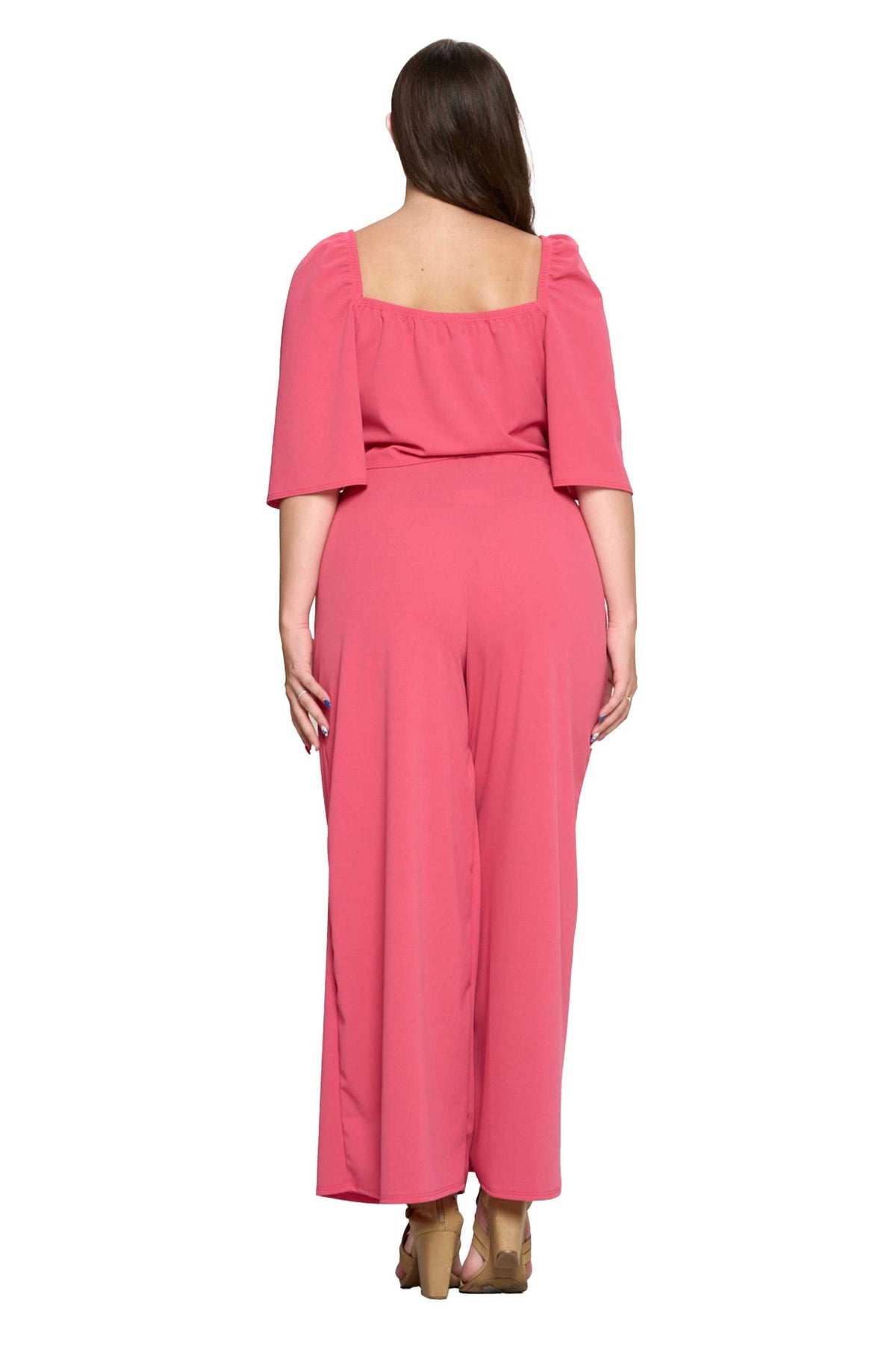 Flowy Crop Top and High Waisted Pocket Pants Set - L I V D