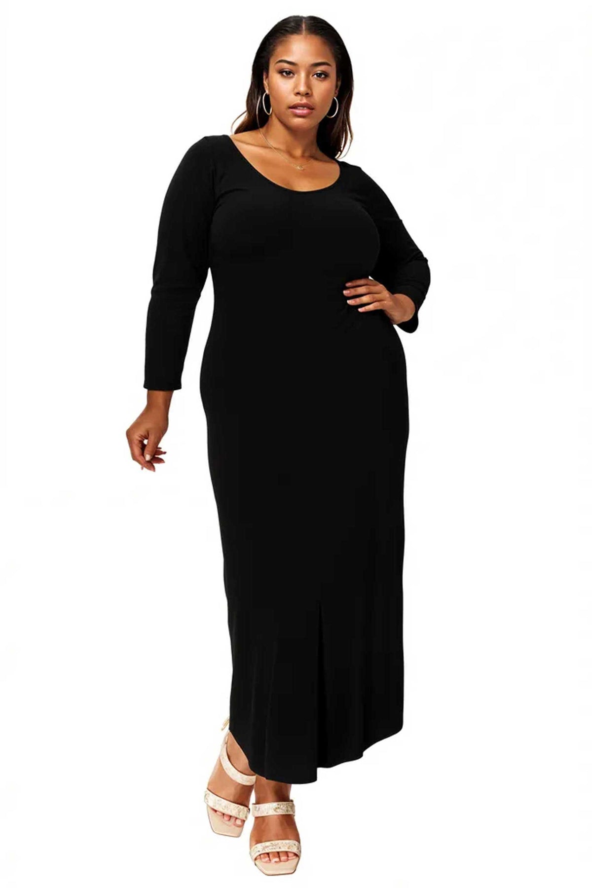 L I V D Women's Plus Size Ashe Scoop Neck Maxi - Royal