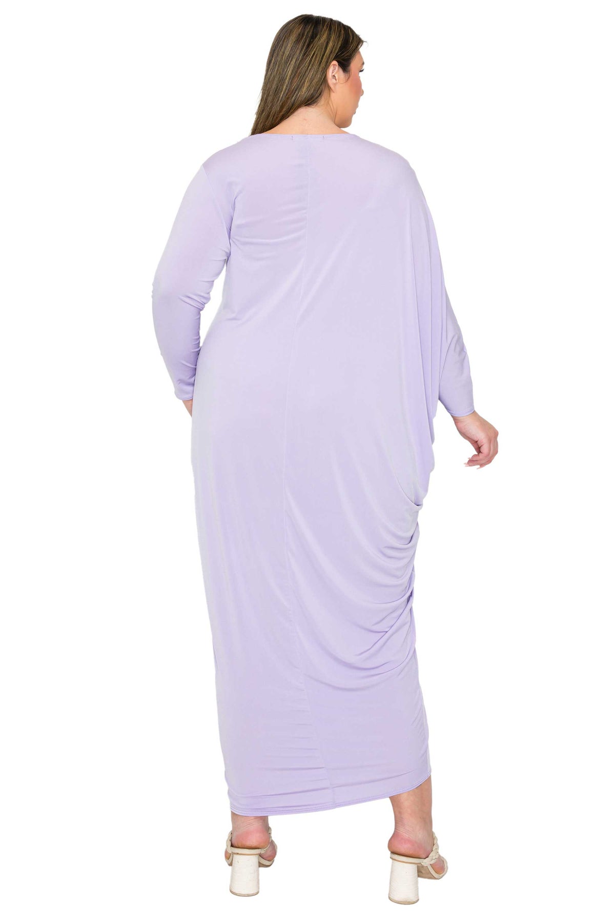 L I V D Plus Size Louella Asymmetrical Maxi Dress - Brown L I V D Plus Size Louella Asymmetrical Maxi Dress - Brown