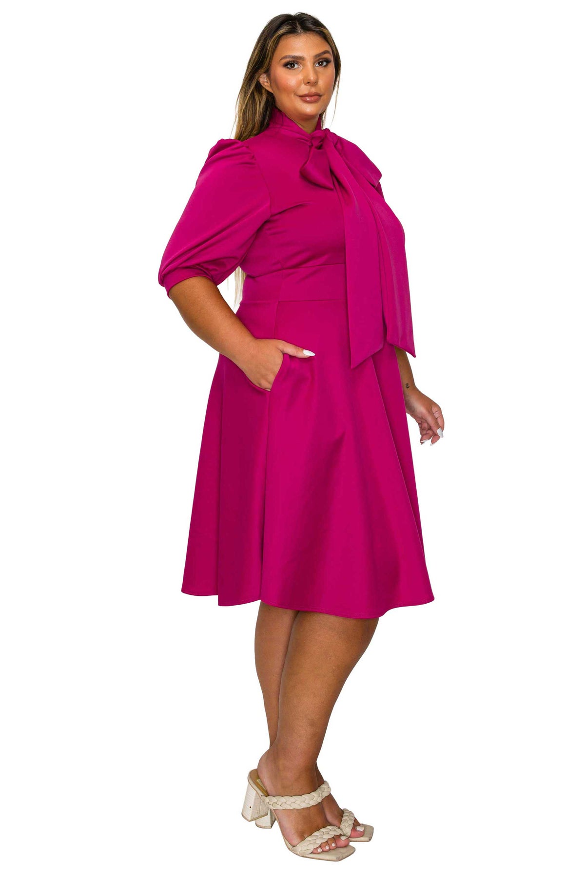 Carina Donna Flare Dress w/ Pockets
