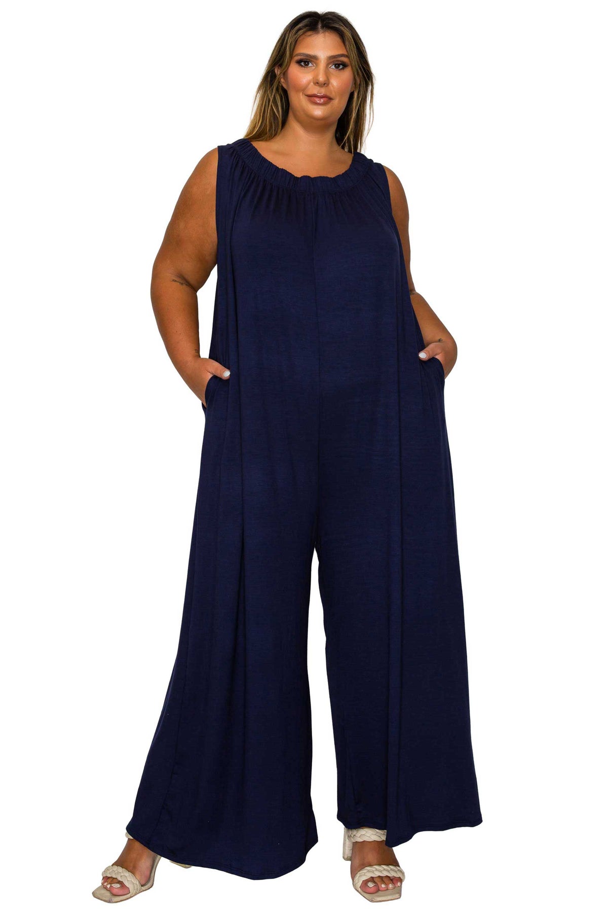 Olson Wide Leg Pocket Jumpsuit