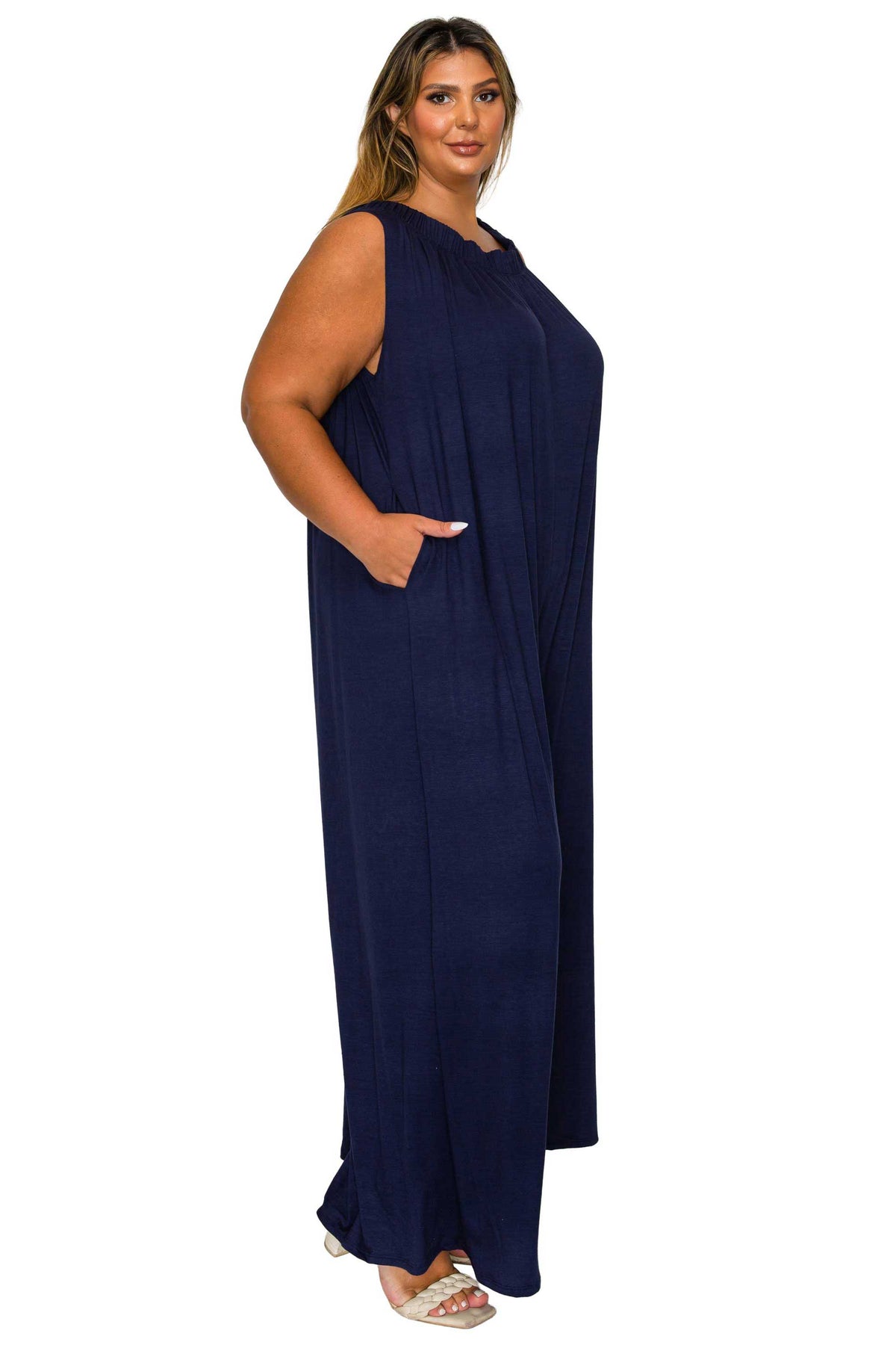 Olson Wide Leg Pocket Jumpsuit