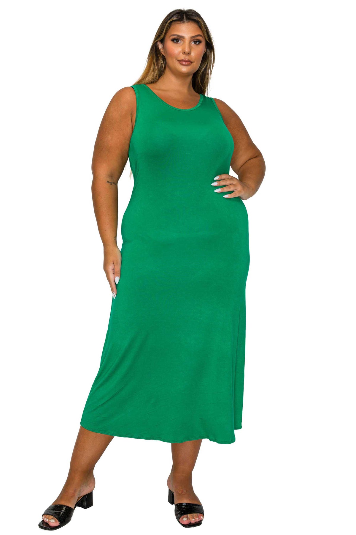 L I V D Women's Plus Size Mellie Tank Dress - Navy L I V D Women's Plus Size Mellie Tank Dress - Navy