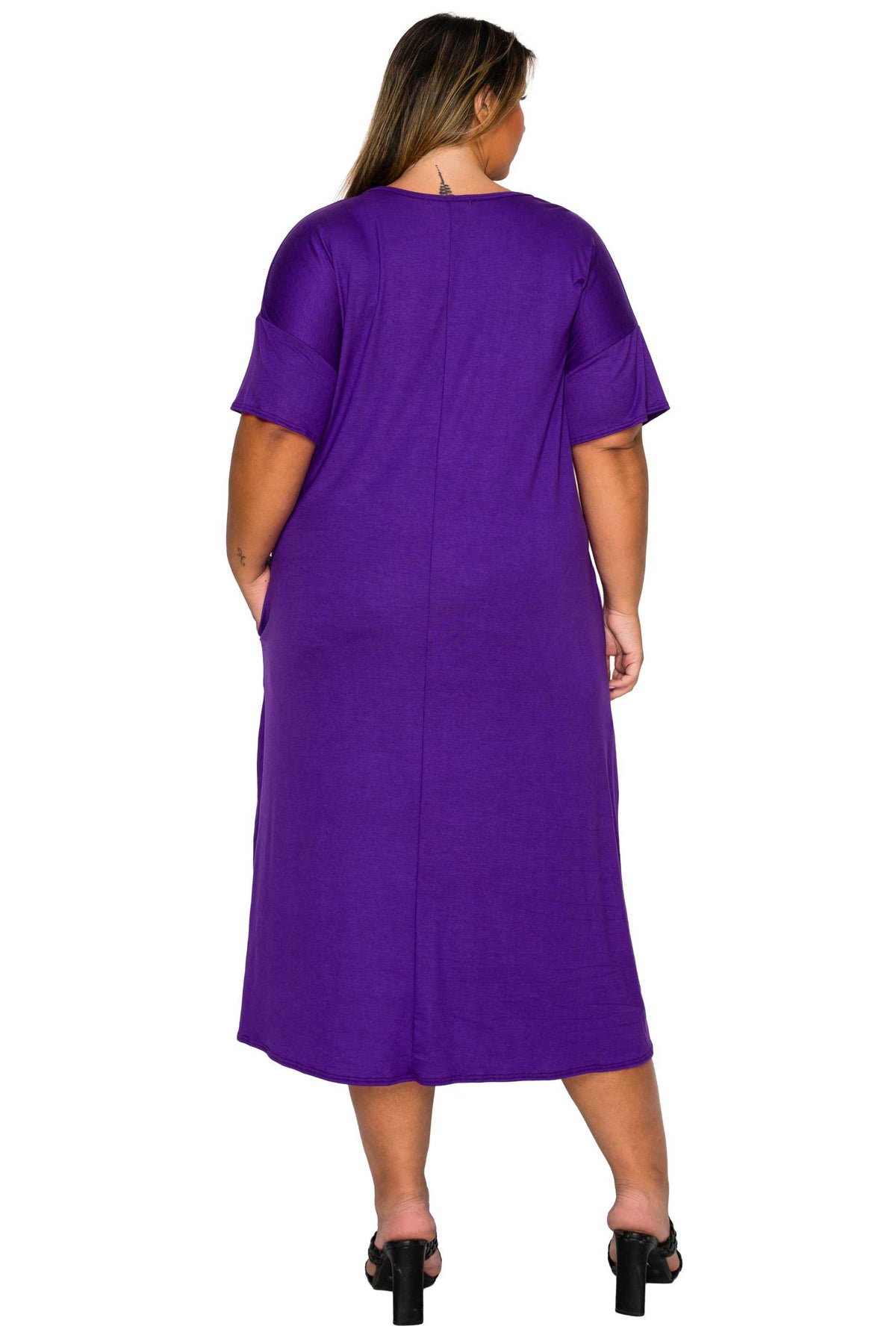 midi pocket dress L I V D Women's Plus Size Olivia Pocket Midi Dress