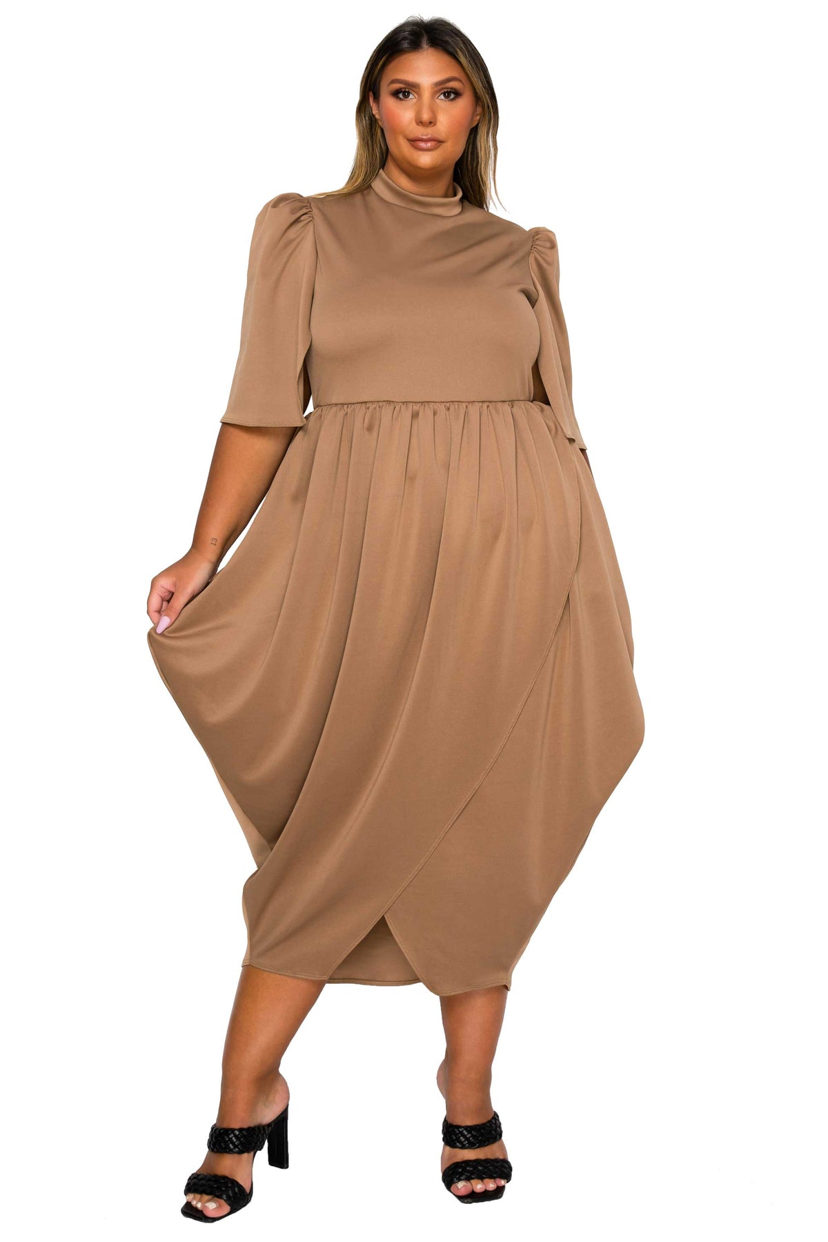 long sleeve tulip hem dress Women's Nine West Long Sleeve Tulip Hem Dress