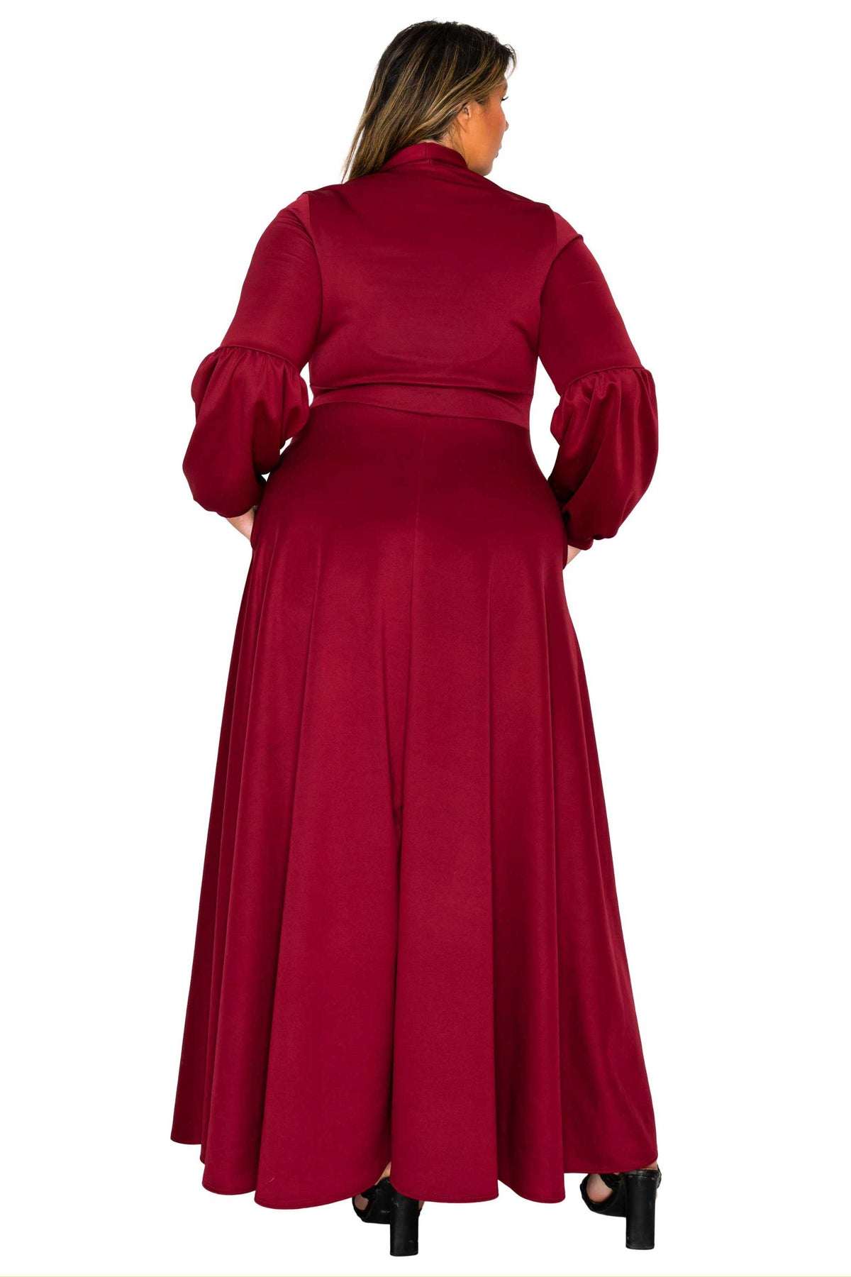 Bella Donna Dress with Ribbon and Bishop Sleeves