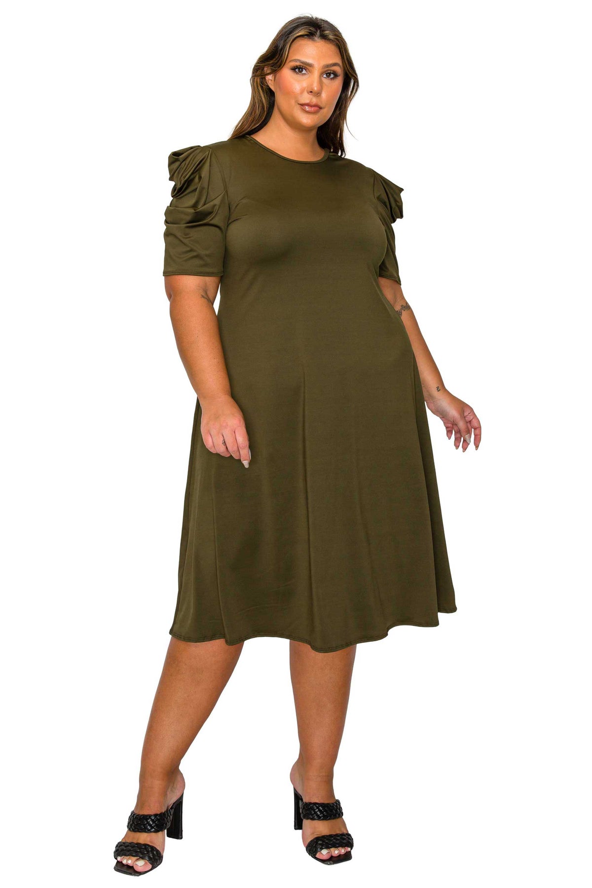Plus Size Aleyna Flare Dress L I V D Plus Size Aleyna Flare Dress L I V D