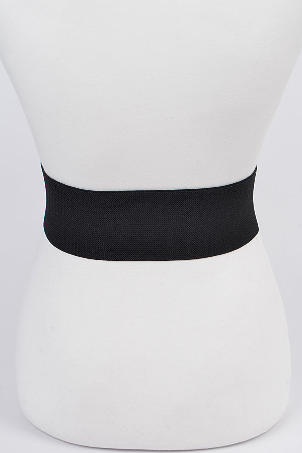Round Buckle Stretch Belt