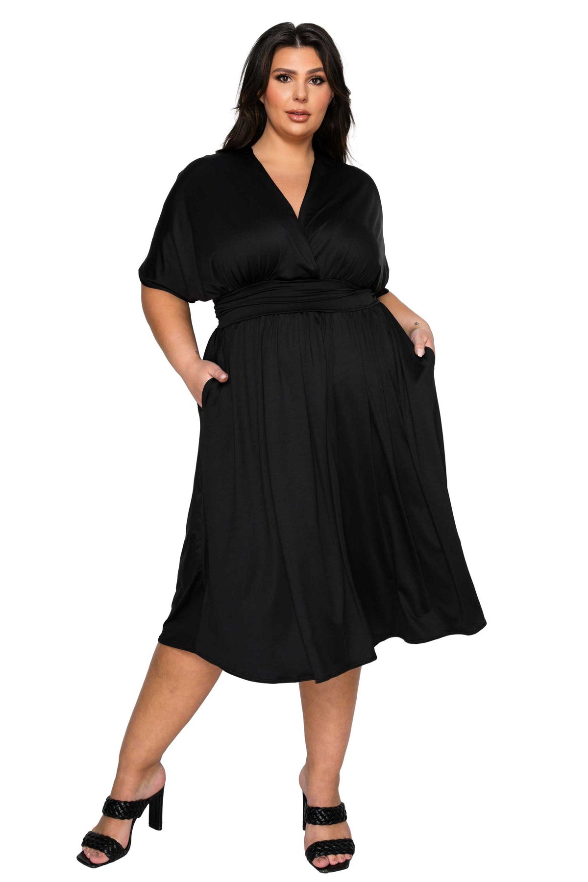 midi plus size empire waist dress Plus Size - Maxi Mesh Empire Waist Gown