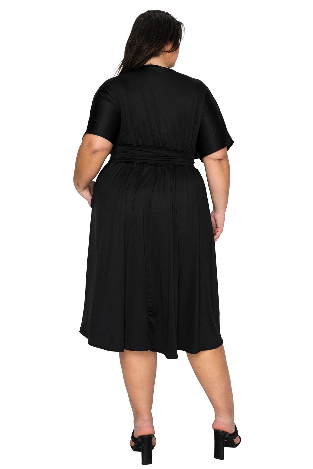 empire waist cocktail dresses plus size Plus Size 24/7 Blue Floral Empire Waist Pocket Dress