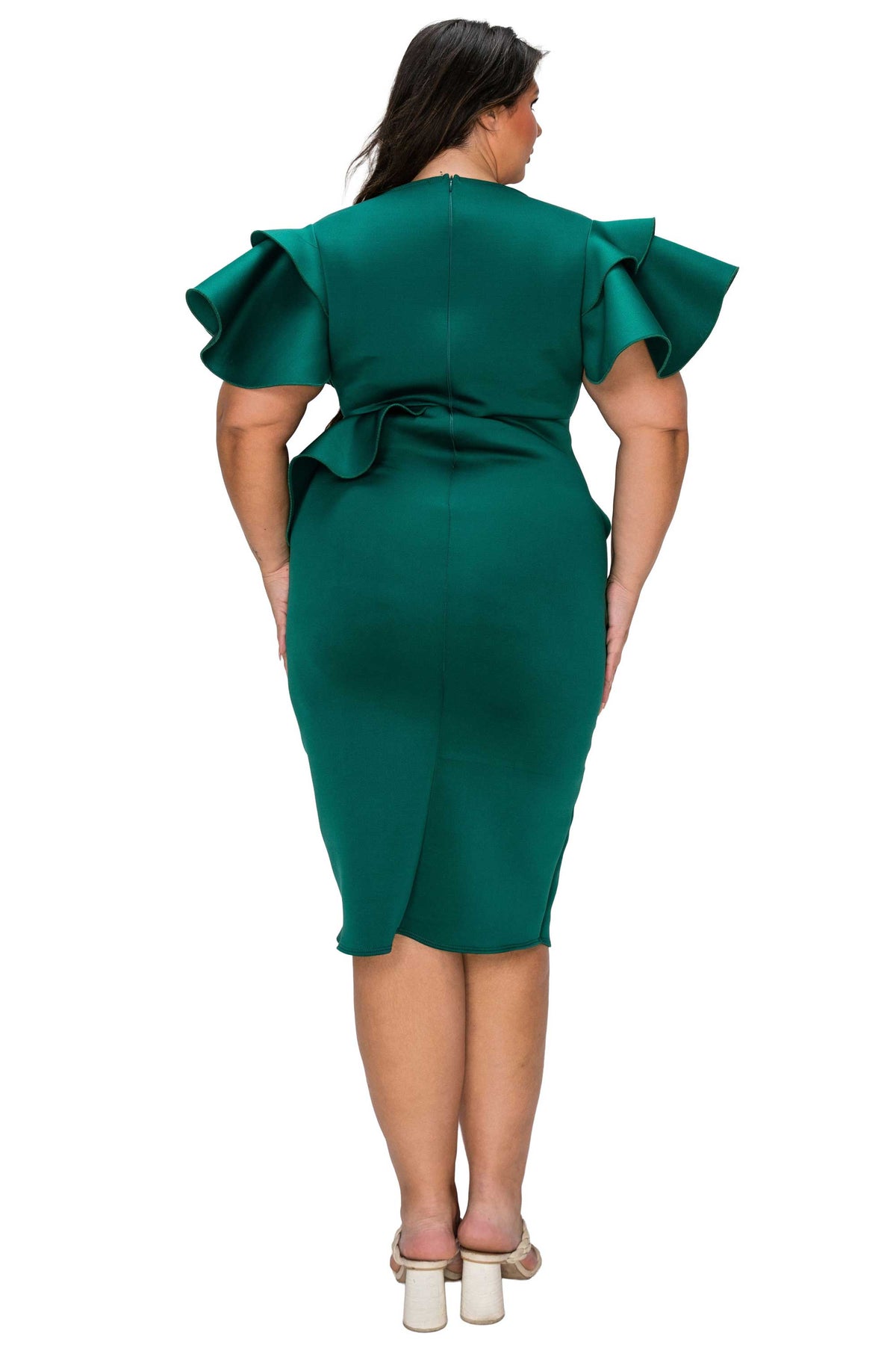 Plus Size Kira Neoprene Peplum Dress L I V D Plus Size Kira Neoprene Peplum Dress L I V D