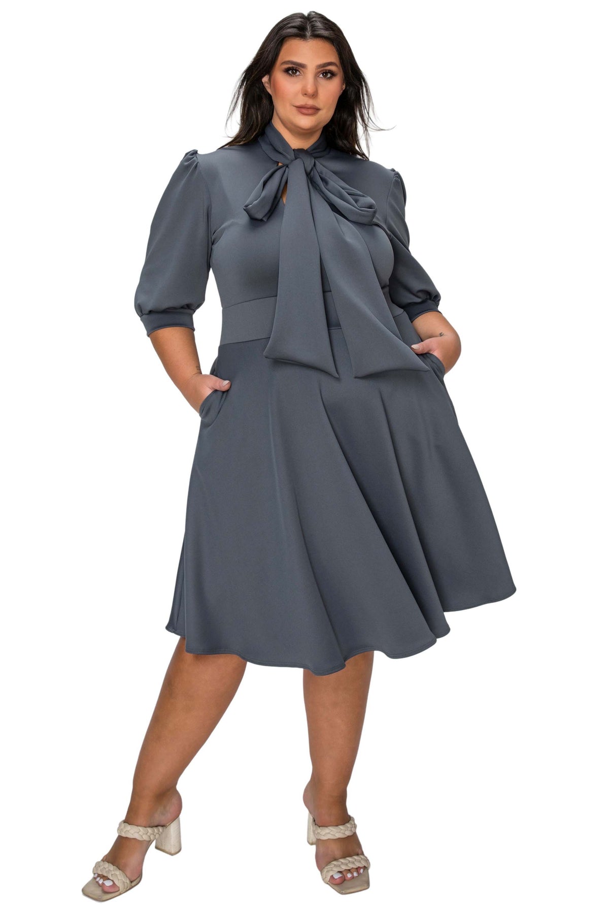 Carina Donna Flare Dress w/ Pockets