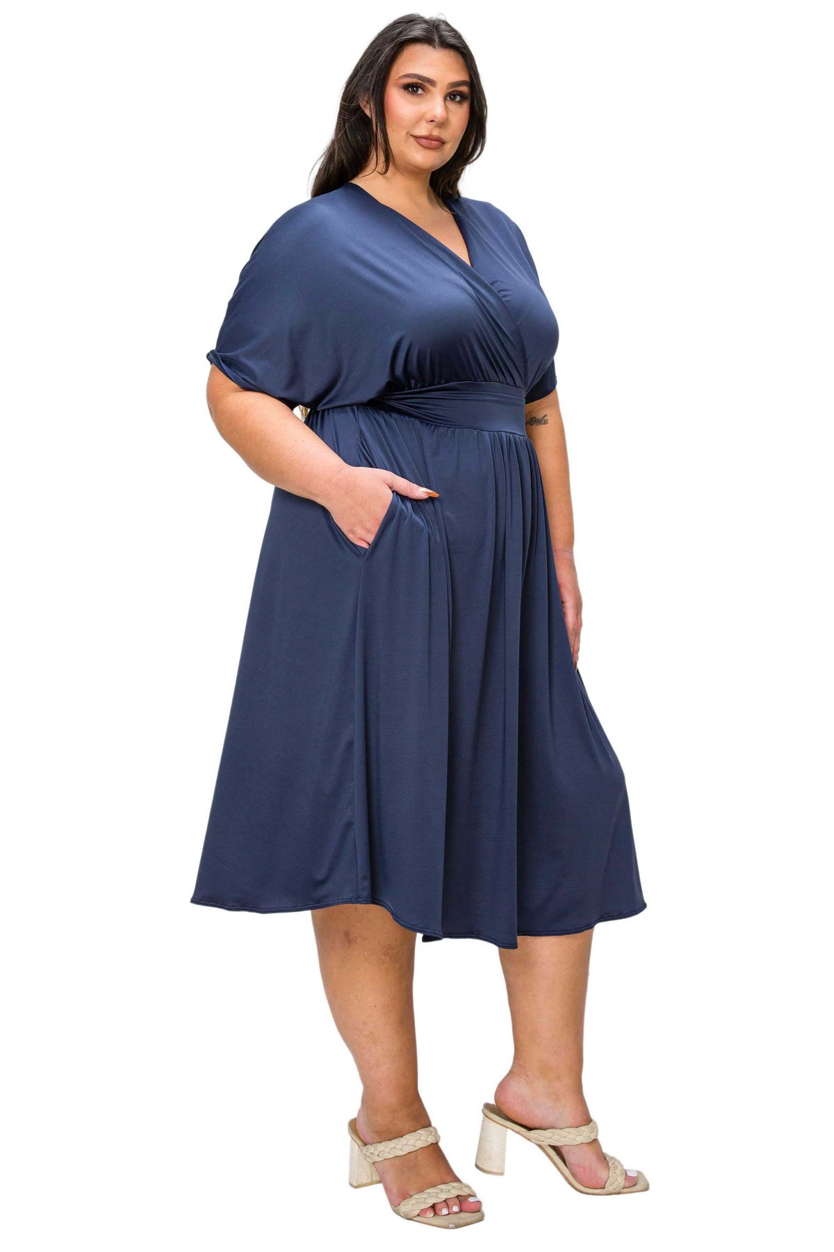Cyra Empire Waist Midi Dress