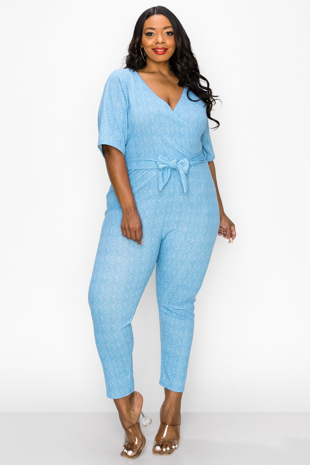 Wrap Denim Jumpsuit - L I V D