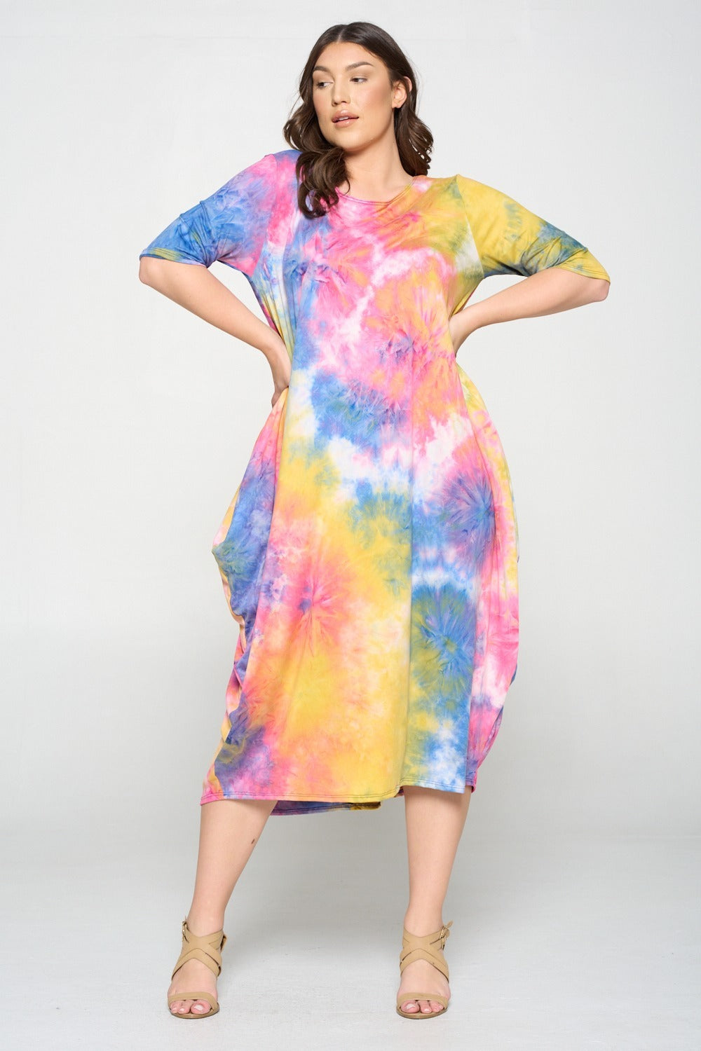 Tie Dye Harem Midi Dress - L I V D