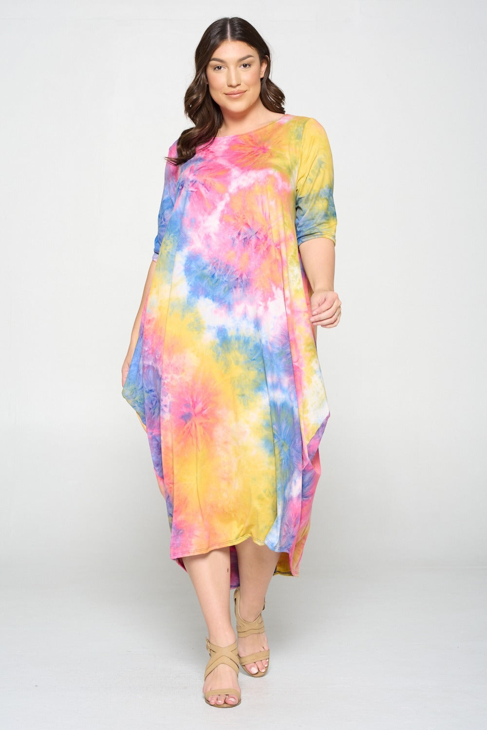 Tie Dye Harem Midi Dress - L I V D