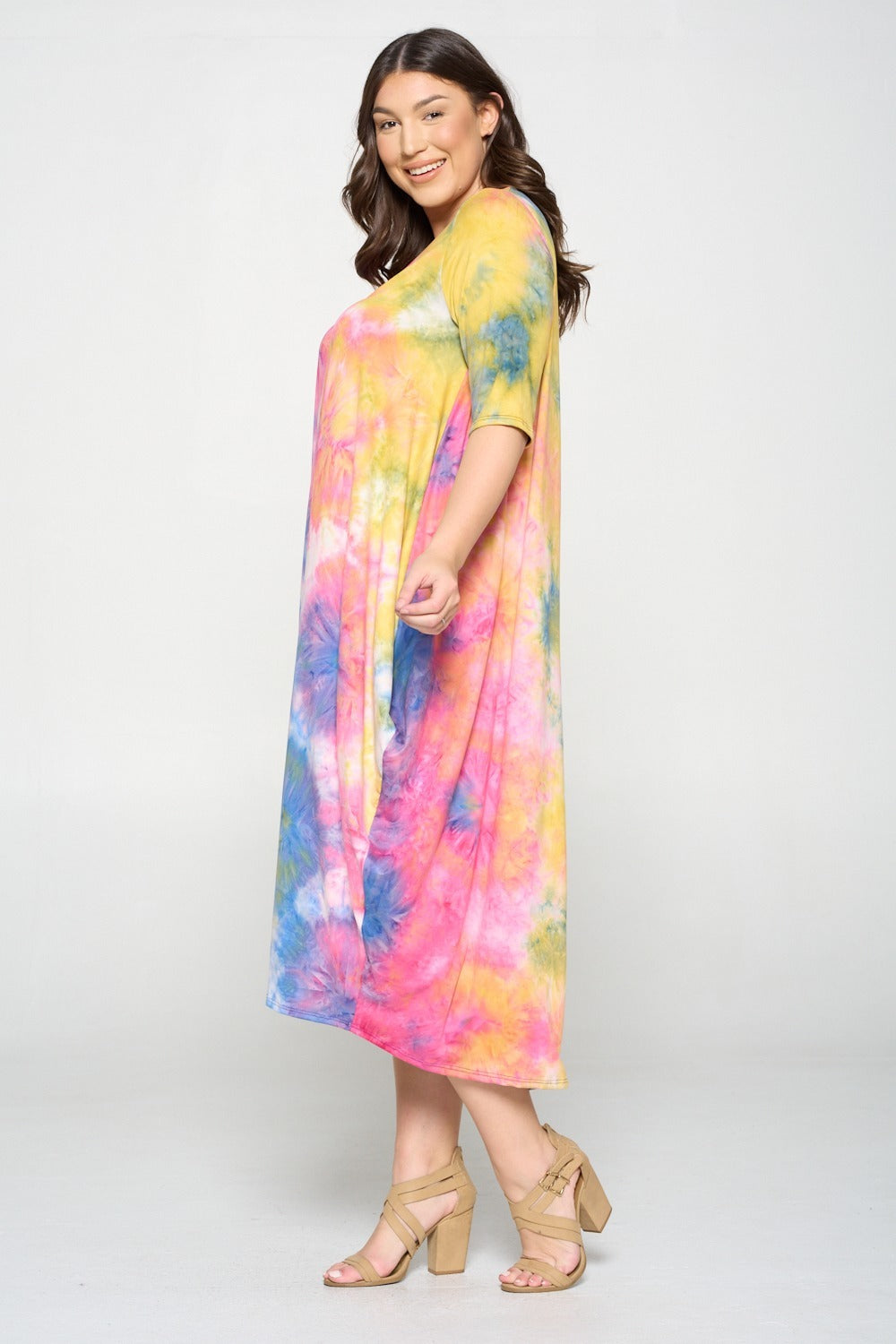 Tie Dye Harem Midi Dress - L I V D