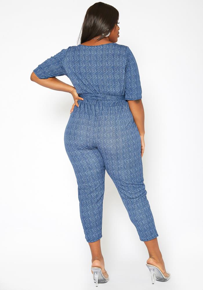 Wrap Denim Jumpsuit - L I V D