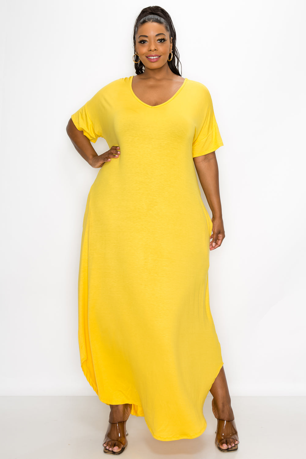 Short Sleeve Maxi Dress - L I V D