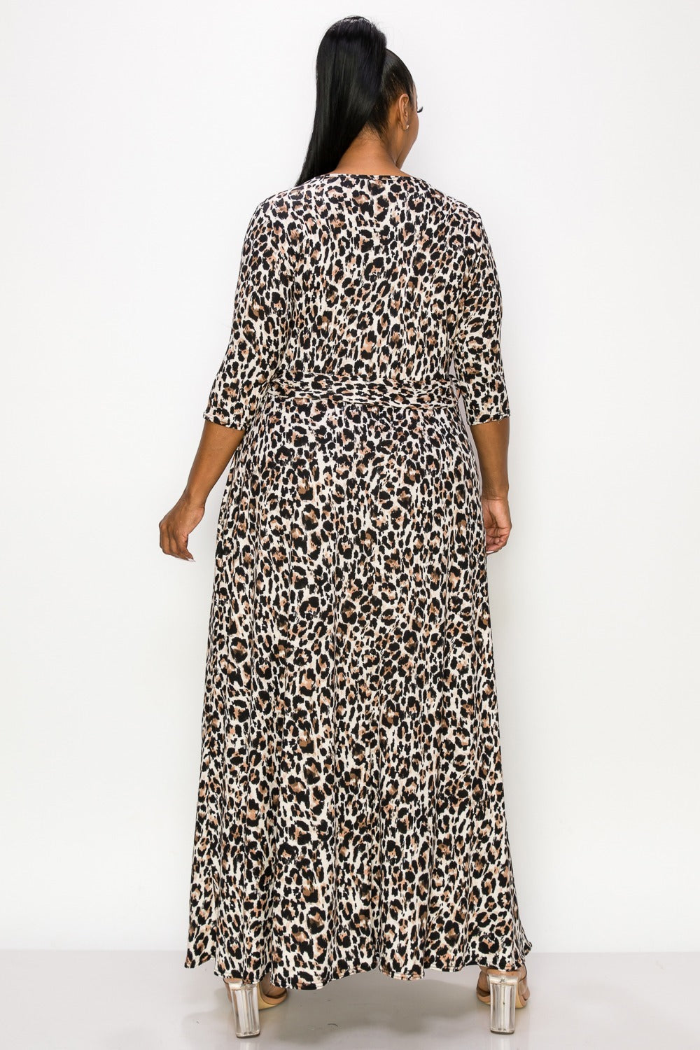 Symoné Cheetah Print Wrap Dress - L I V D