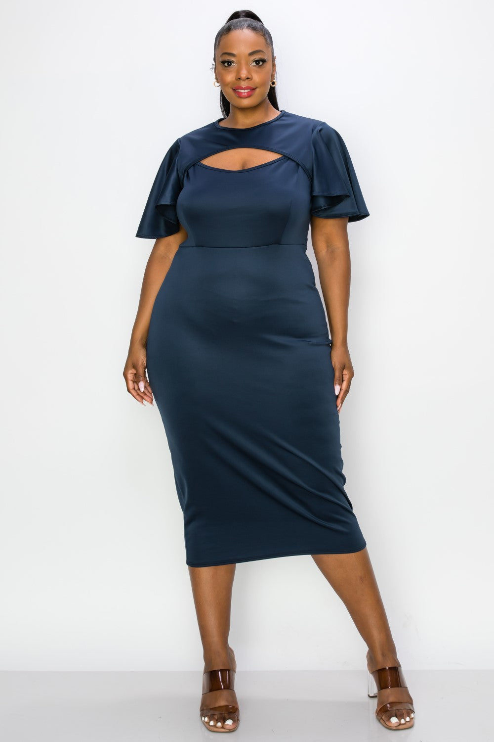 Millie Cutout Flutter Dress - L I V D