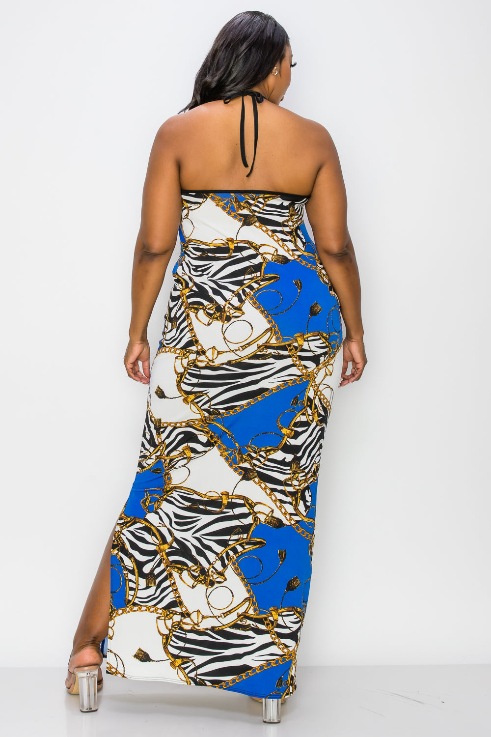 Imani Halter Neck Maxi Dress - L I V D