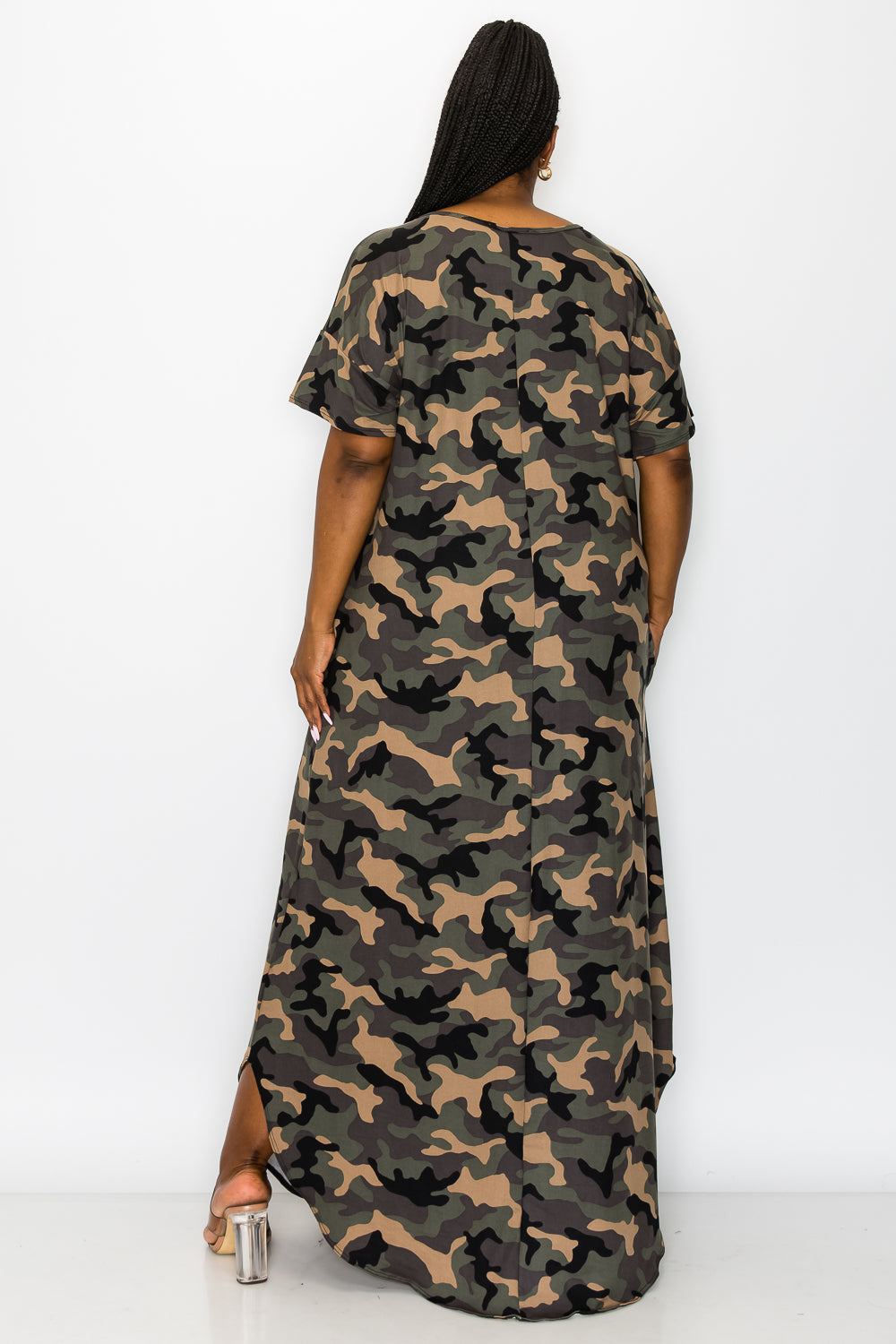 Katt Camo Pocket Maxi Dress - L I V D