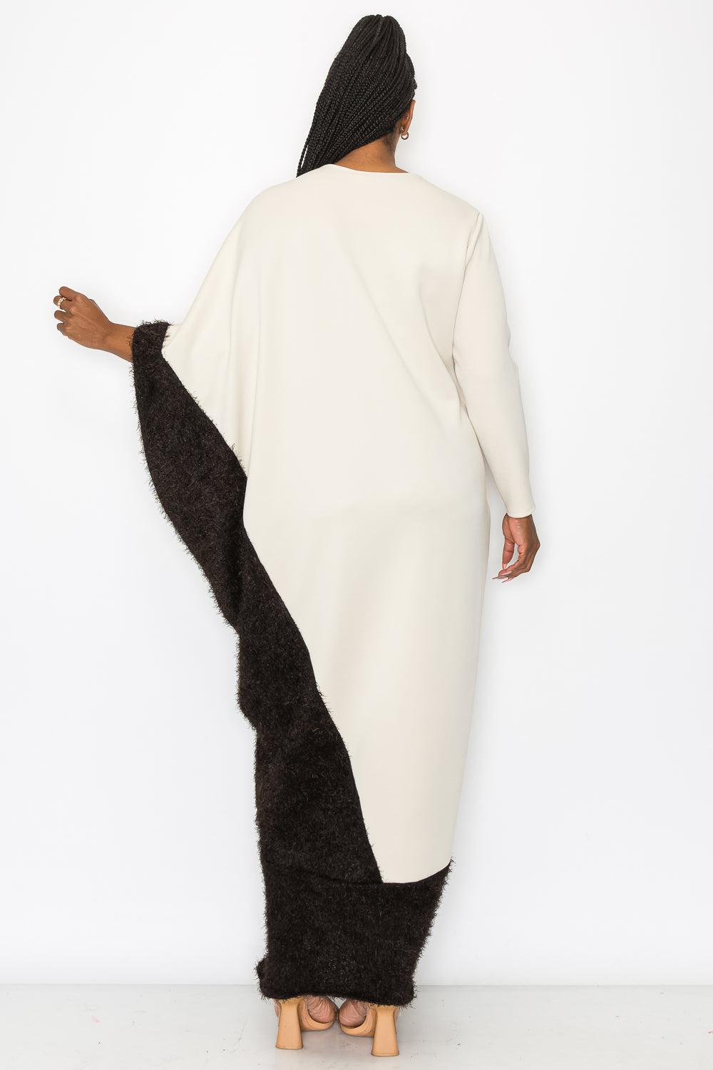 Amelie Feather Contrast Maxi Dress