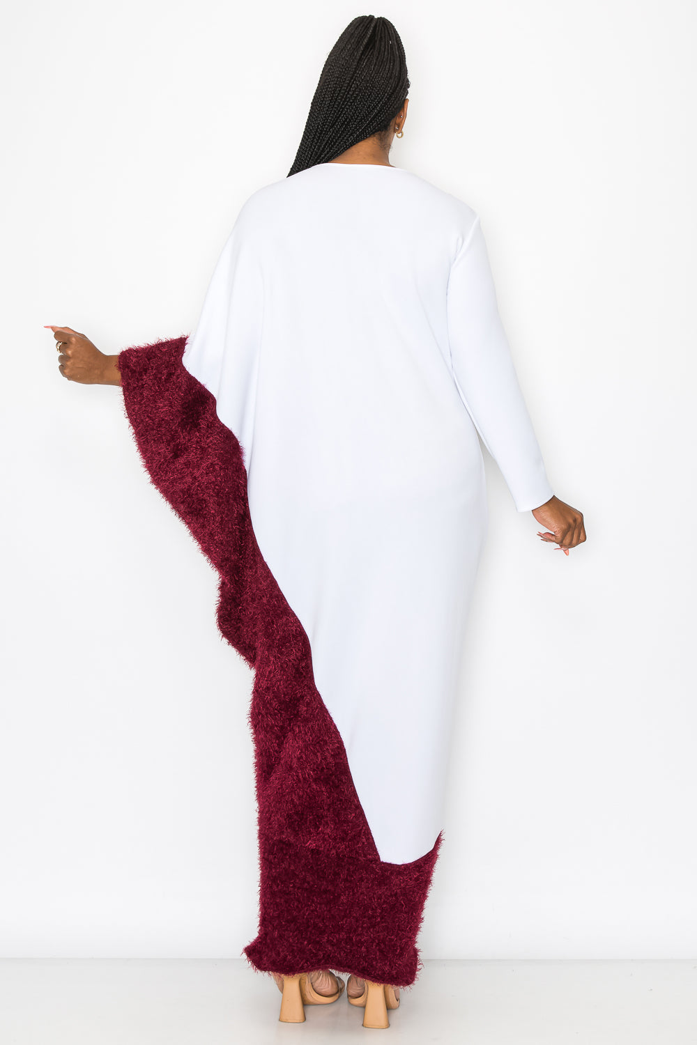 Amelie Feather Contrast Maxi Dress