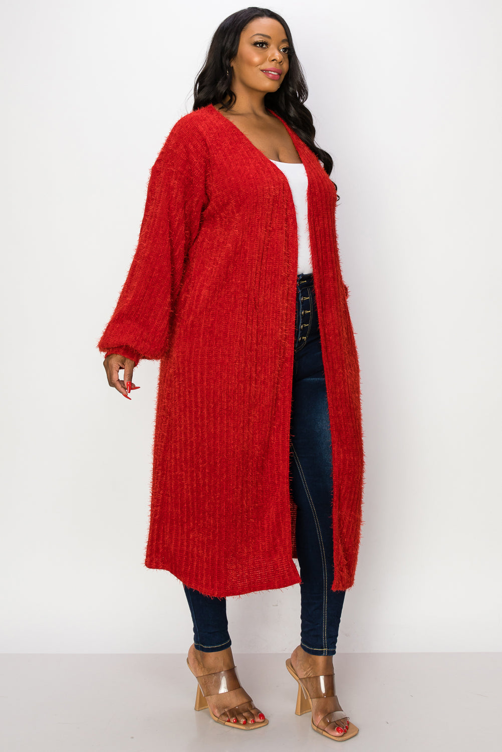 Serilda Faux Feather Cardigan