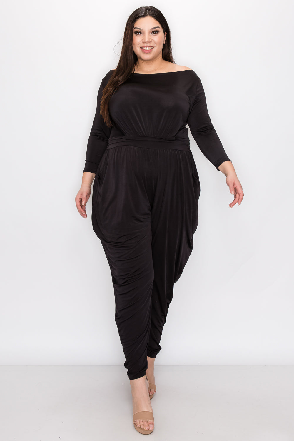 plus size boutique ity jumpsuit black
