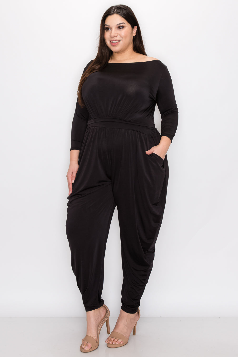 plus size boutique ity jumpsuit black
