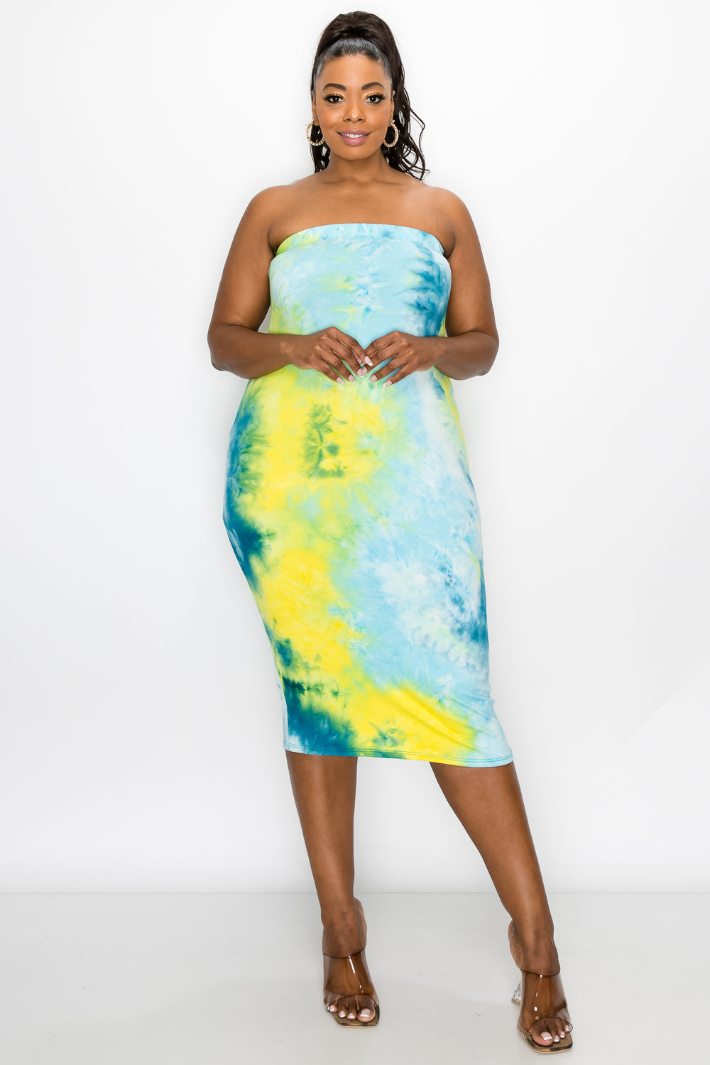 Tie Dye Basic Tube Dress - L I V D