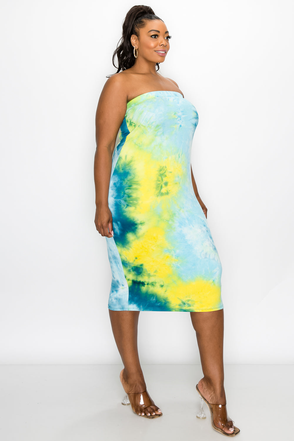 Tie Dye Basic Tube Dress - L I V D