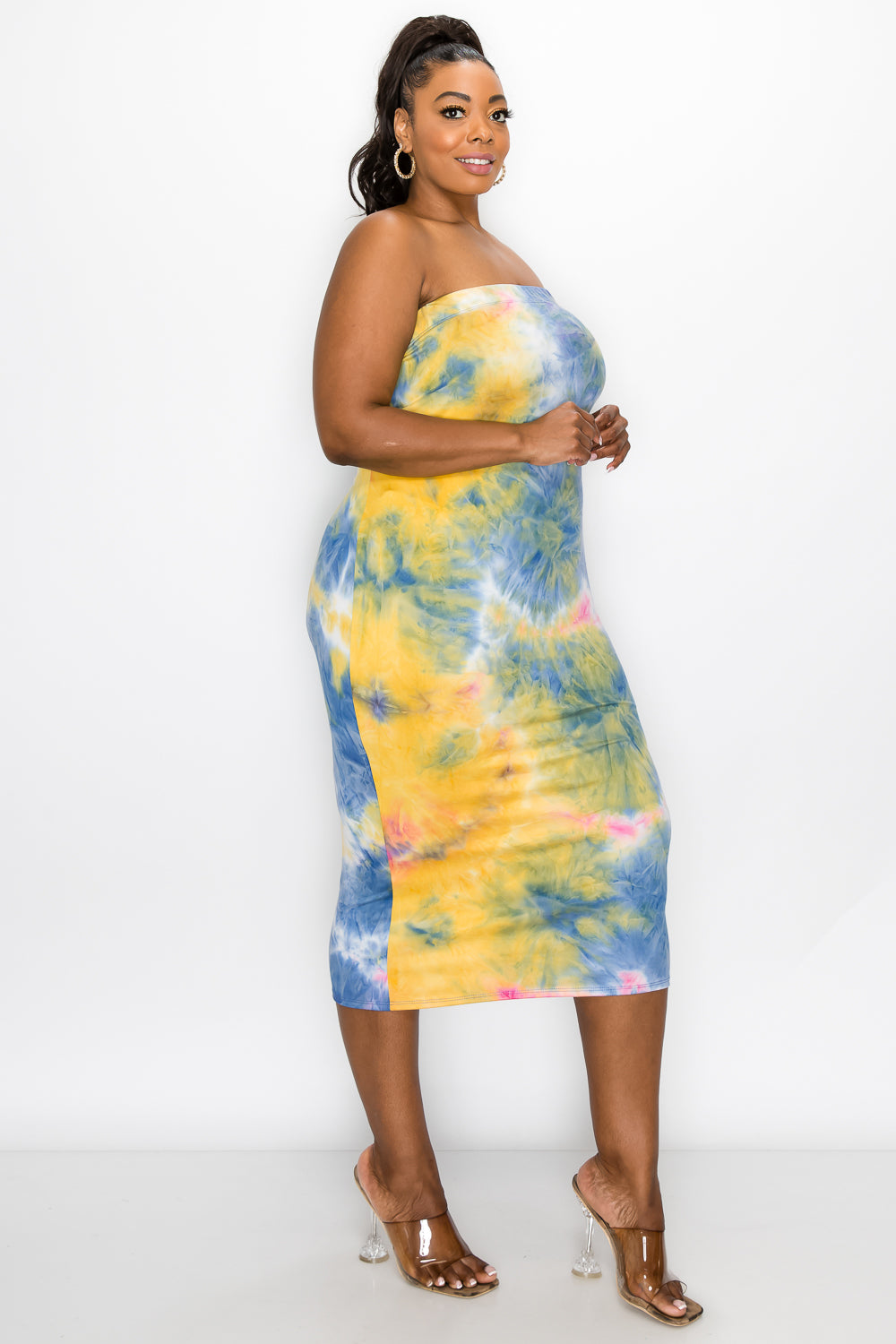 Tie Dye Basic Tube Dress - L I V D